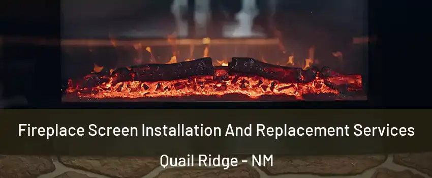Fireplace Screen Installation And Replacement Services Quail Ridge - NM