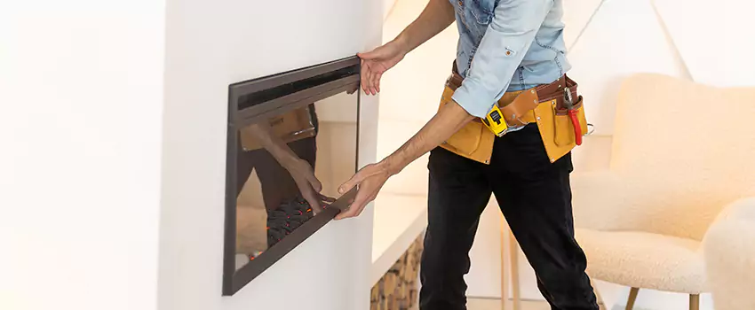 Metal Fireplace Installation in San Antonio Condominium, New Mexico