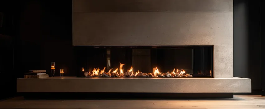Gas Fireplace Ember Bed Design Services in San Antonio Condominium, New Mexico