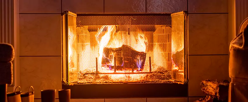 Mendota Hearth Landscape Fireplace Installation in San Antonio Condominium, New Mexico
