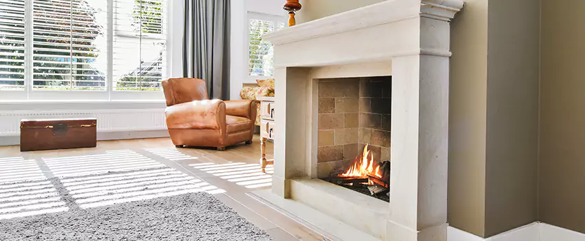 Vintage Fireplace Refacing in San Antonio Condominium, New Mexico