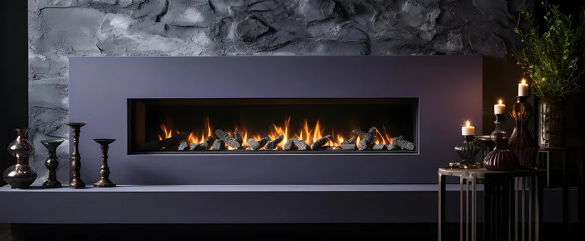 Ember Bed for Ventless Gas Fireplace in San Antonio Condominium, NM