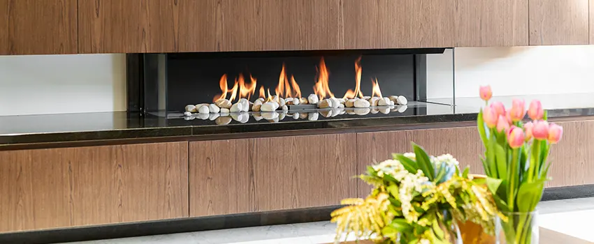 Double-height Fireplace Design Refurbishment in San Antonio Condominium, New Mexico